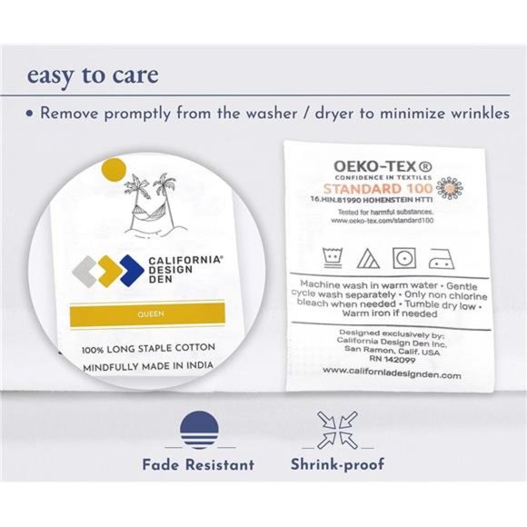 Duvet Cover,Queen Size 400Thread Count Sateen 3Piece Bedding Set,100%Pure Cotton - Picture 3 of 6